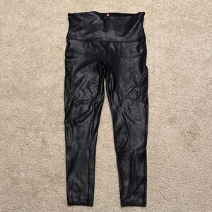 Spanx faux leather Leggings size PXL
